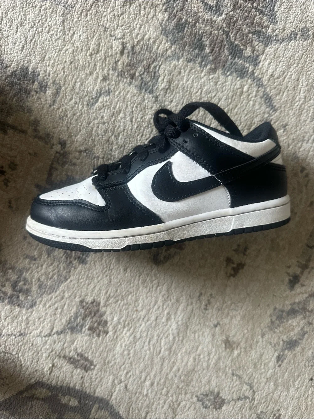 Nike Kids Black and White Low-Top Sneakers